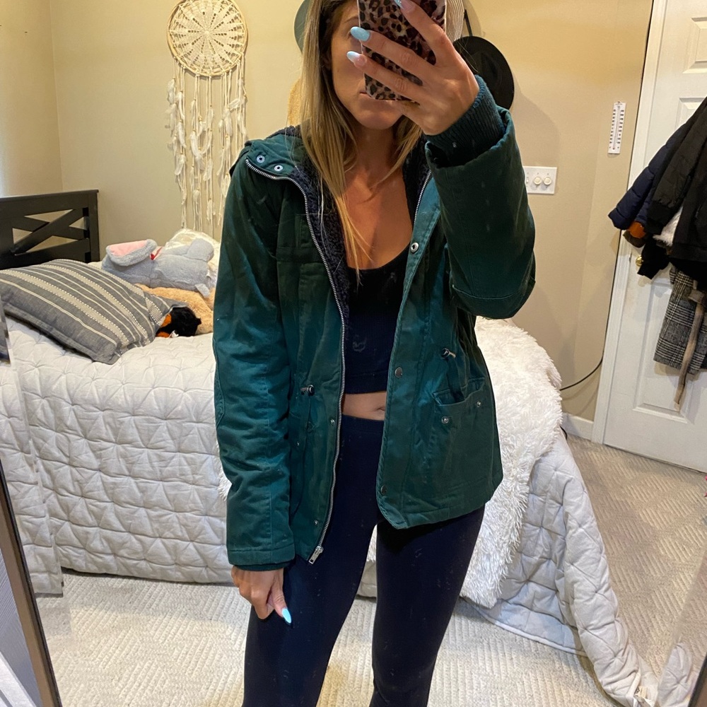 Garage green hooded jacket